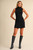 "Sophia" Asymmetric Hem Sweater Set (Black)
