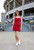 "Charlie" Denim Dress (Red)