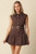 "Gloria" Button Dress (Brown)