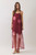 "Reagan" Polka Dot Organza Dress (Burgundy)