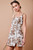 "Annie" Jacquard Dress (Oatmeal/Brown)