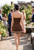 "Monica" Strapless Dress (Mocha)