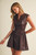 "Frankie" Vegan Leather Dress (Merlot)