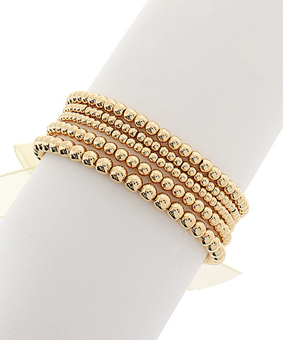 "Beaded Ball" Bracelet (Gold)