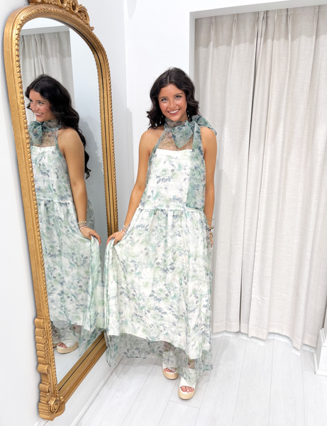 "Quinn" Organza Maxi Dress