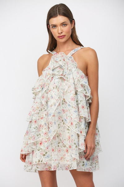 "Cleo" Ruffle Dress (Multi)