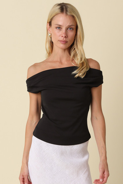 "Melissa" Off The Shoulder Top (Black)