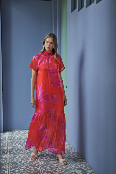 "Diana" Organza Dress (Pink/Red)