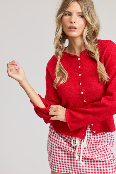"Mallie" Cardigan (Red)