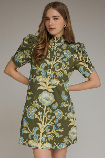 "Georgie" Mini Dress (Olive Mix)