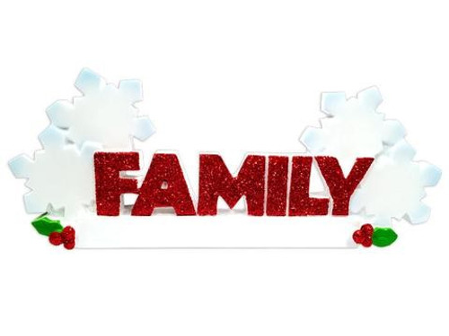 Family Table Topper with 4 Snowflake
