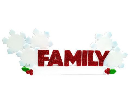 Family Table Topper with 5 Snowflake