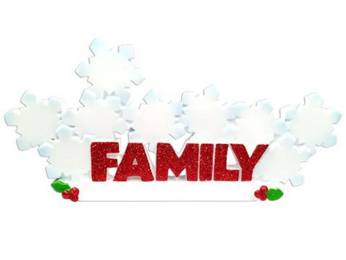 Family Table Topper with 9 Snowflake