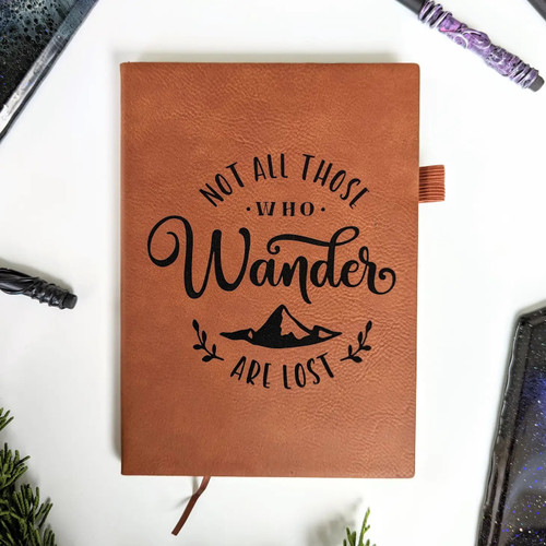 Not All Those Who Wander Vegan Leather MINI Journal