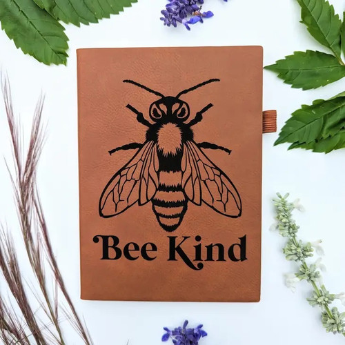 Bee Kind Vegan Leather Mini Journal