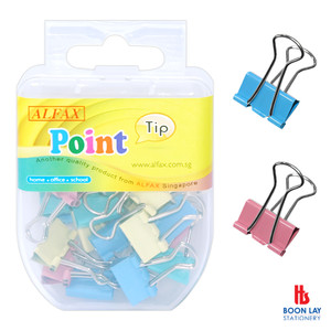 ALFAX Color Binder Clip 15mm - Box of 20's (PT639)