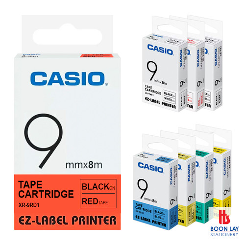 CASIO Ez-Label Printer Tape Cartridge 9mm (XR9)