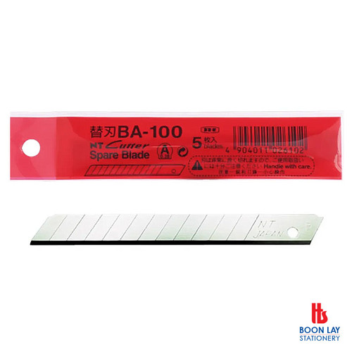 NT Cutter Spare Blades - Pack of 5's (BA-100)