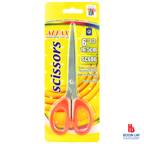 ALFAX Scissors 6.5" - Orange Handle (SC606)
