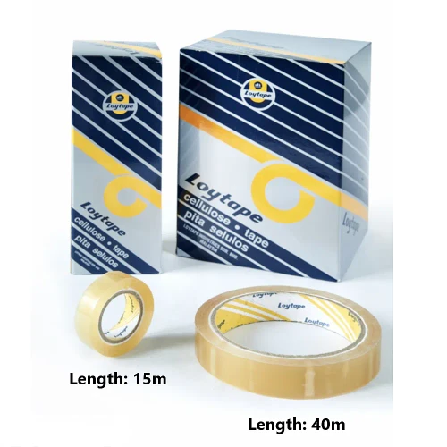 LOYTAPE Cellulose Tape 18mmx40m - Box of 8's