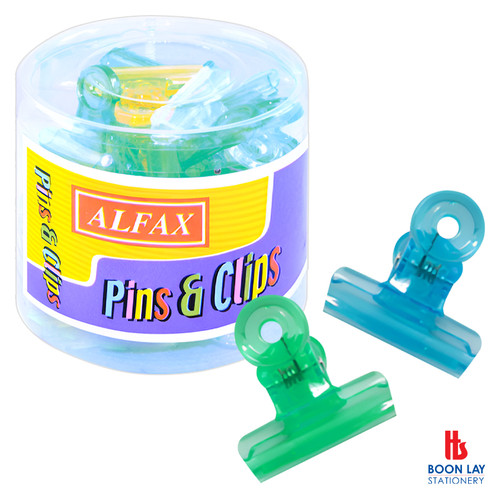 ALFAX Plastic Bulldog Clip 30mm - Box of 24's (BC30)