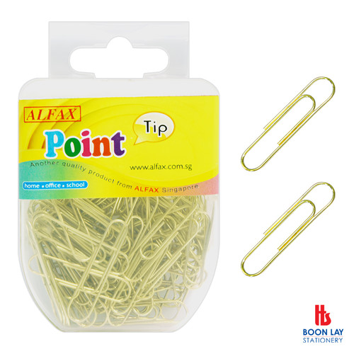 ALFAX Brass Plated Paper Clip 50mm - Box of 40's (PT636)