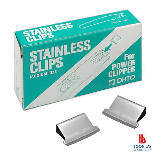 OHTO Stainless Clip for Power Clippers Refill 18mm - Box of 50's (GGS-5L)