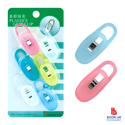 Plastic Gem Clip - Pack of 6's (A352)