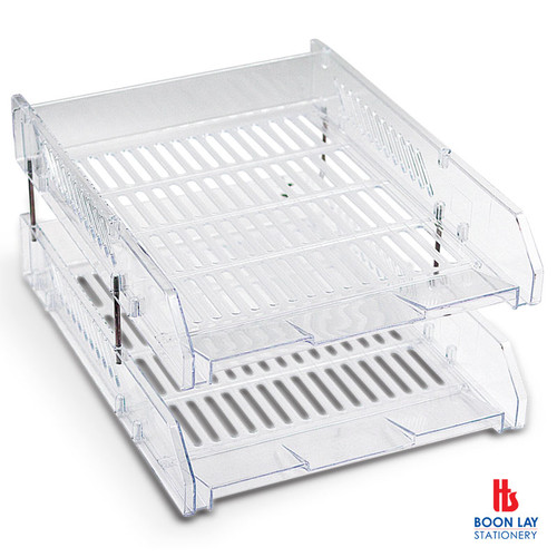 ALFAX Letter Tray 2-Tier A4 - Clear (2104)