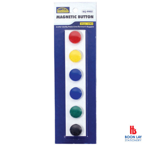SUREMARK Magnetic Buttons Ø20mm - Pack of 6's (SQ9902)