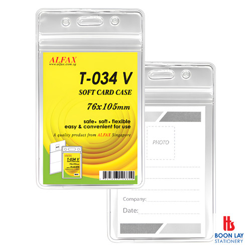ALFAX Soft Card Holder 76x105mm - Pack of 50's (T034V)