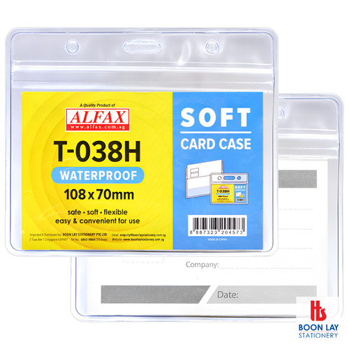ALFAX Waterproof ID Card Holder 108x70mm - Pack of 10's (T038H)