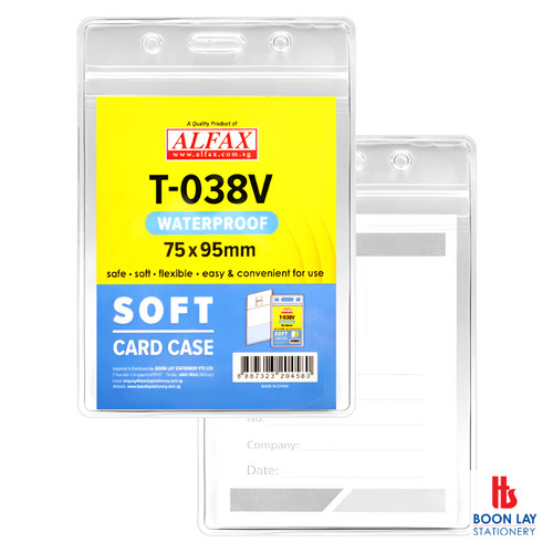 ALFAX Waterproof ID Card Holder 75x95mm - Pack of 10's (T038V)