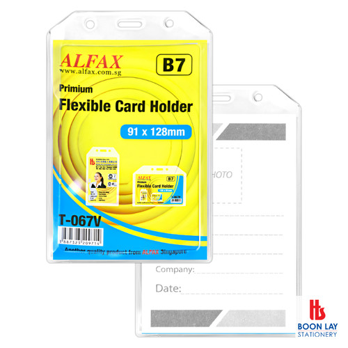 ALFAX Flexible Card Holder B7 91x128mm - Pack of 10pcs (T067V)