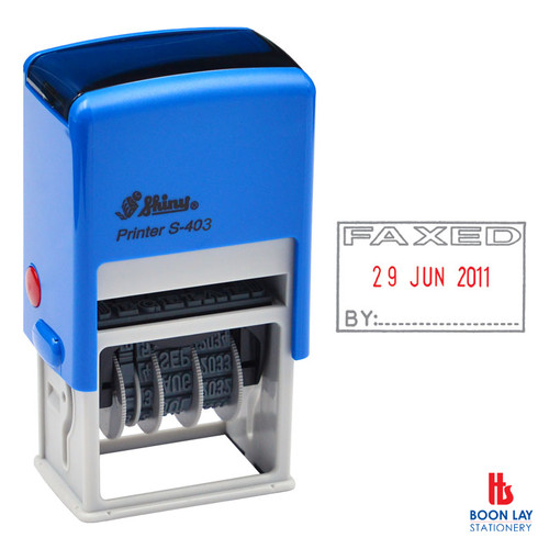 SHINY Self-Inking Date Stamp with FAXED (S403)