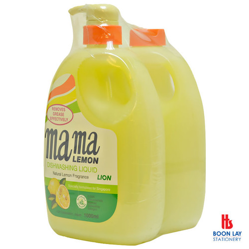 MAMA LEMON Dishwashing Liquid & Refill - Natural Lemon 1+1L