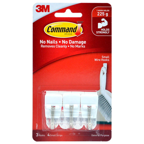 3M Command Wire Toggle Hooks Small - Pack of 3's (17067)