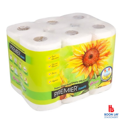 PREMIER Kitchen Towel Roll 9"x 6 rolls (PKER539)