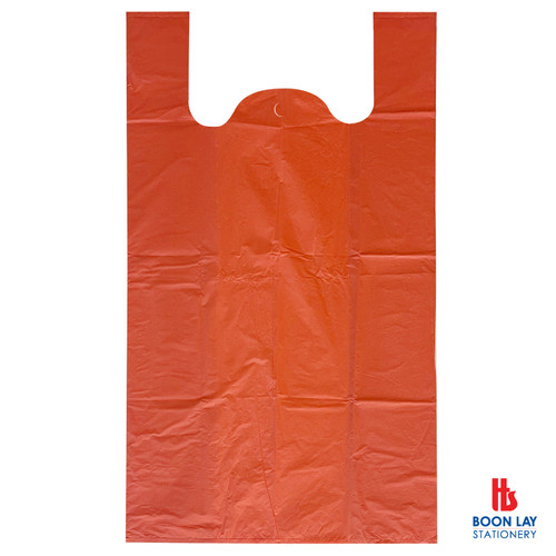 Plastic Carrier Bag Medium -  Red