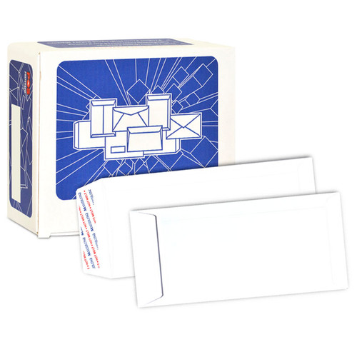 White Peel & Seal Envelope 110x220mm DL - Box of 500's