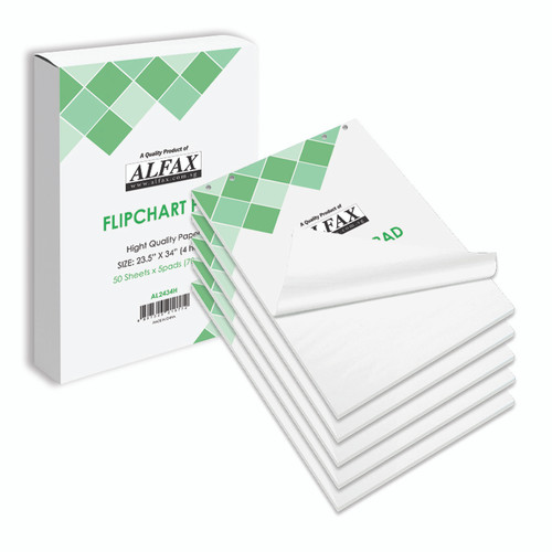 ALFAX Flip Chart Pad with Holes 23.5"x34" - Box of 5's (AL2434H)