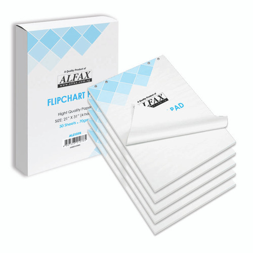 ALFAX Flip Chart Pad with Holes 21"x 31" - Box of 5's (AL2131)