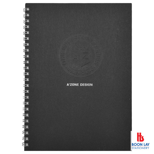 A'ZONE UNO Ringfix Note Book B5 - Black (AUB5RB)