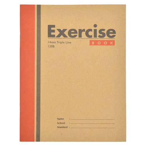 Exercise Book 14mm Triple Line 120B/80P F5 - Pack of 10's (ETFSC)