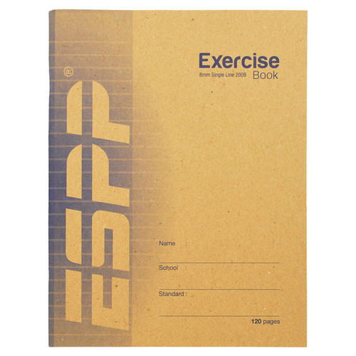 Exercise Book 8mm Single Line 200B/120pgs F5 (E2000FSC)