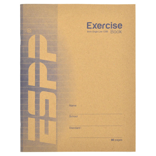 Exercise Book 8mm Single Line 120B/80pgs F5 (E1200FSC)