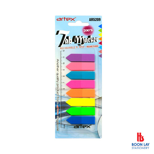 ARTEX Tab Marker "Arrow Shape" 200sheets - 8 Colours (AR5209)