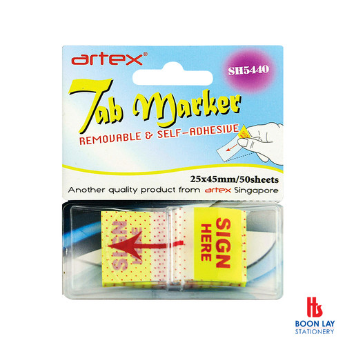ARTEX Tab Marker "Sign Here" 24x45mm 50sheets (SH5440)