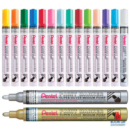 PENTEL Paint Marker Medium Point - Box of 12's (MMP10)