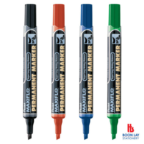 PENTEL Maxiflo Permanent Marker Fine Chisel - Box of 12's (NLF60)